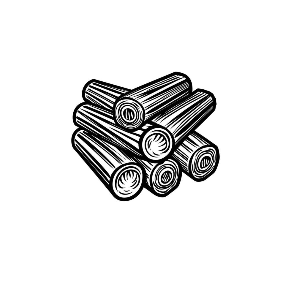A pile of metal rods on a white background vector
