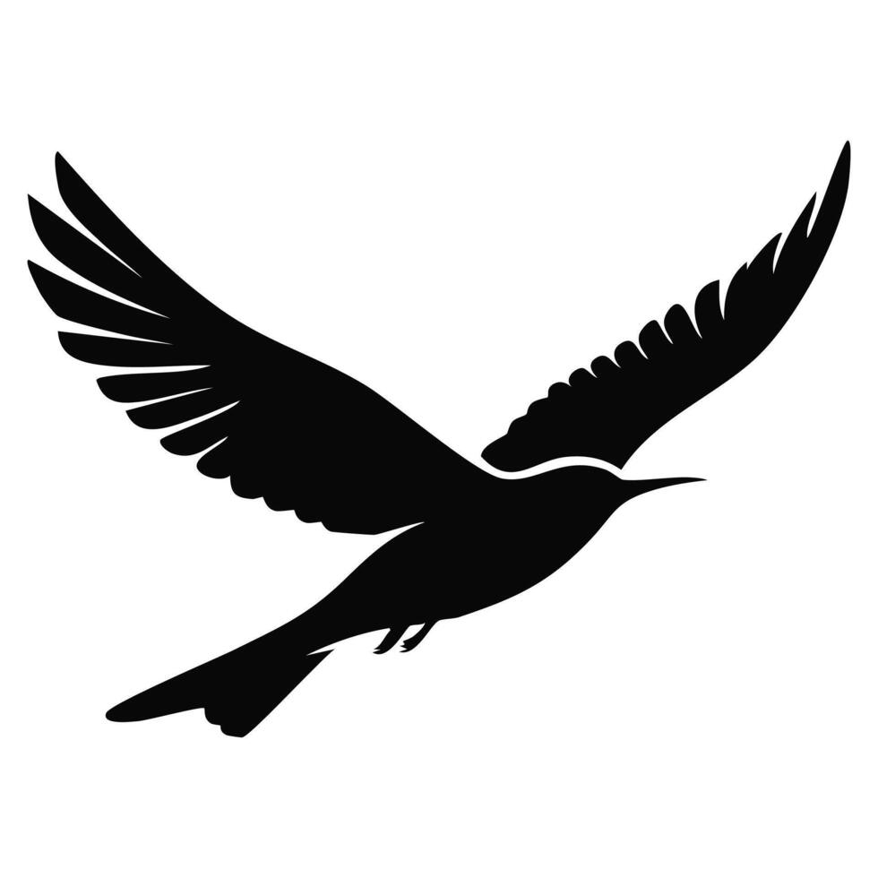 a black bird silhouette vector