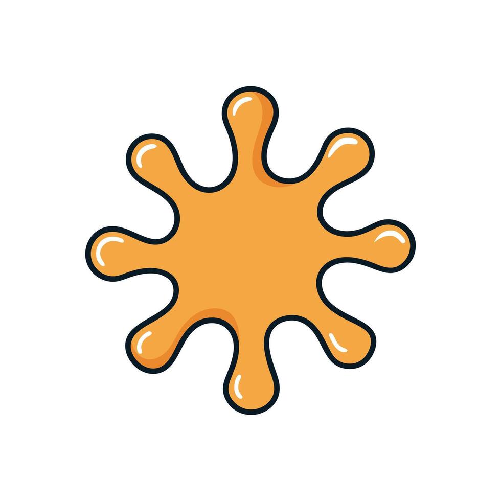 A cartoon orange bubble on a white background vector