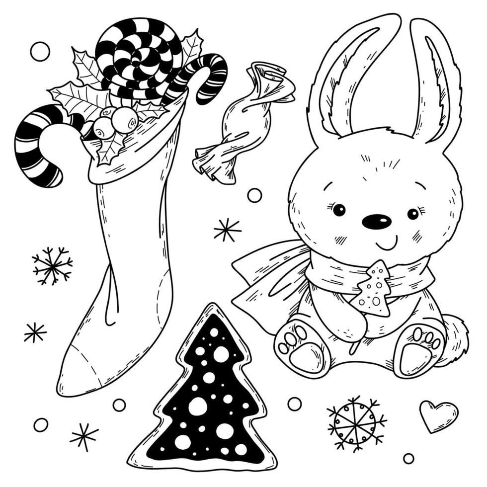 socks with gifts vector