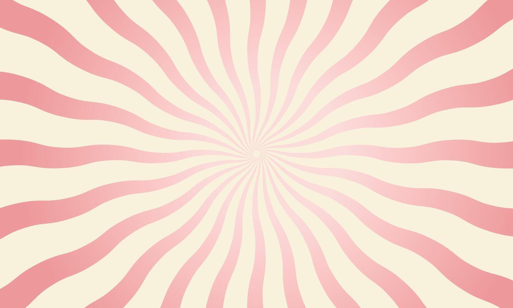Pink Ice Cream Swirl Background. Candy Lollipop Vortex Pattern with Strawberry and Circus Elements vector
