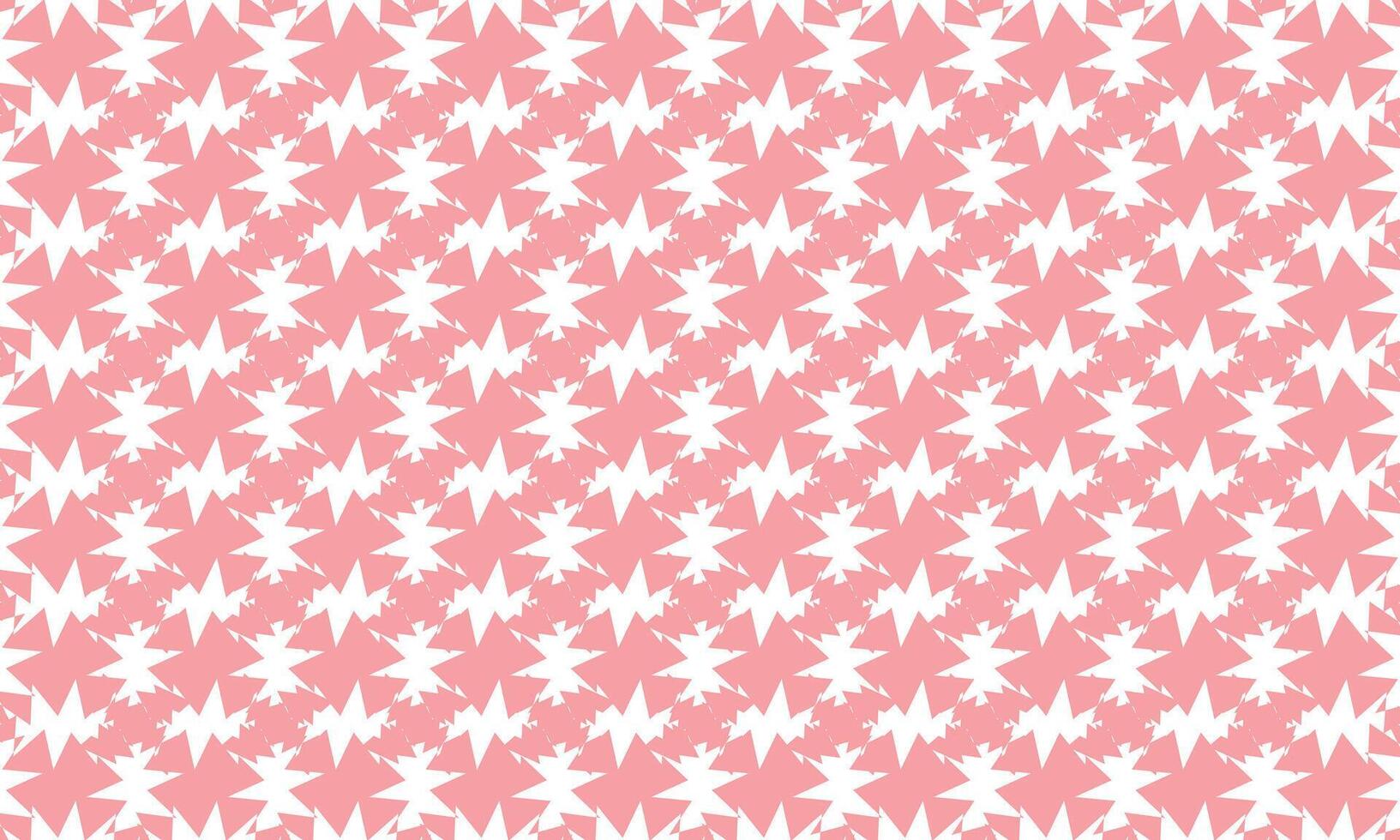 Intricate Pink and White Star Pattern. Overlapping Geometric Shapes Background, Abstract Repeating Design with Pink and White Stars vector