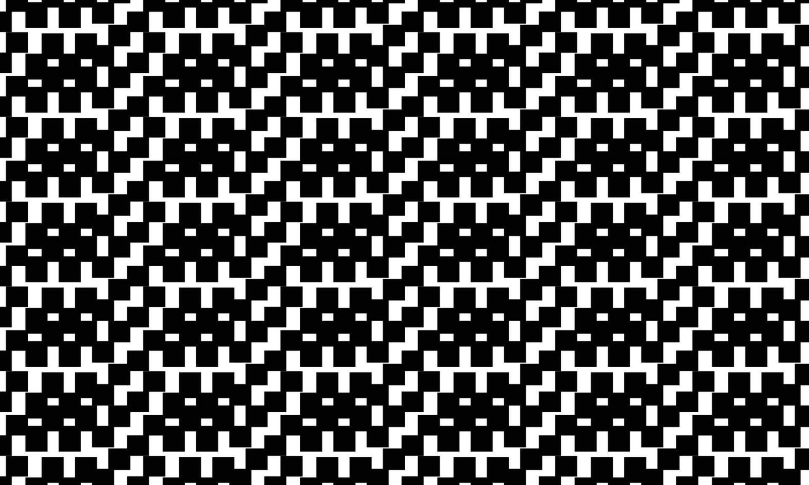 seamless pattern with digital pixelated squares, inspired by retro games and nostalgic arcade themes. The design incorporates black and white tones, using illustration techniques vector