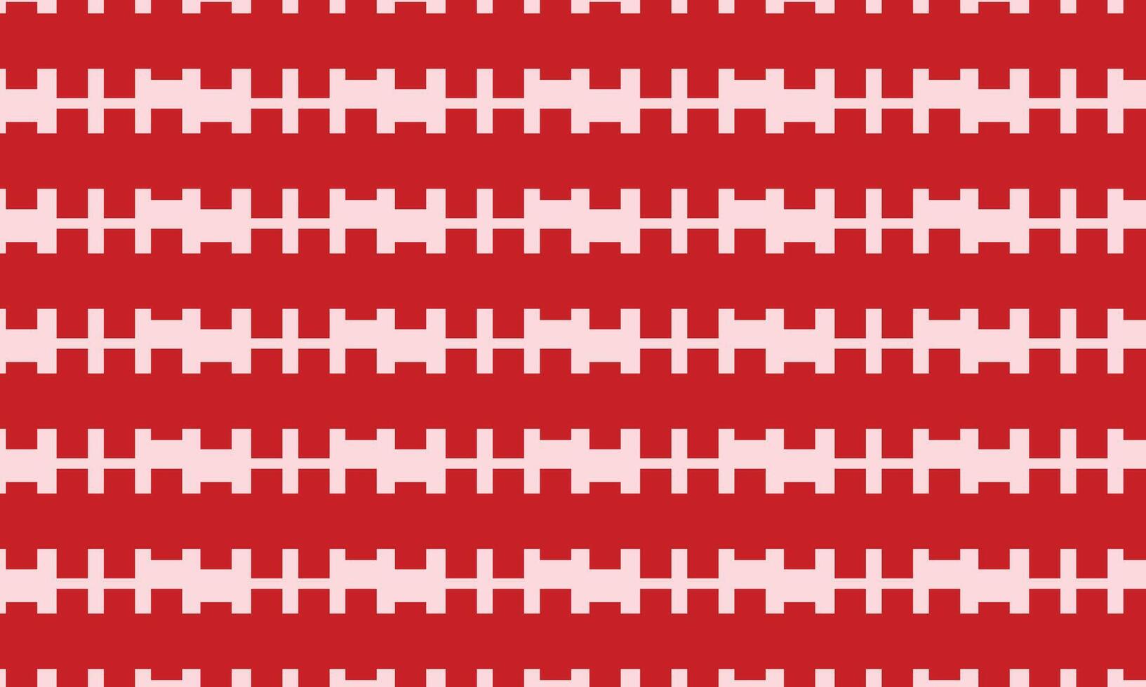 Simple pixel art pattern of white and red horizontal stripes on a flat background, a symmetrical design, simple and minimalistic, a illustration with uniform colors and a symmetrical design vector