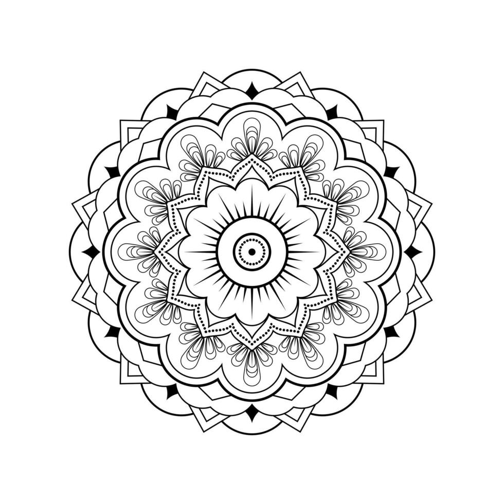 Monochrome Mandala Pattern. vector
