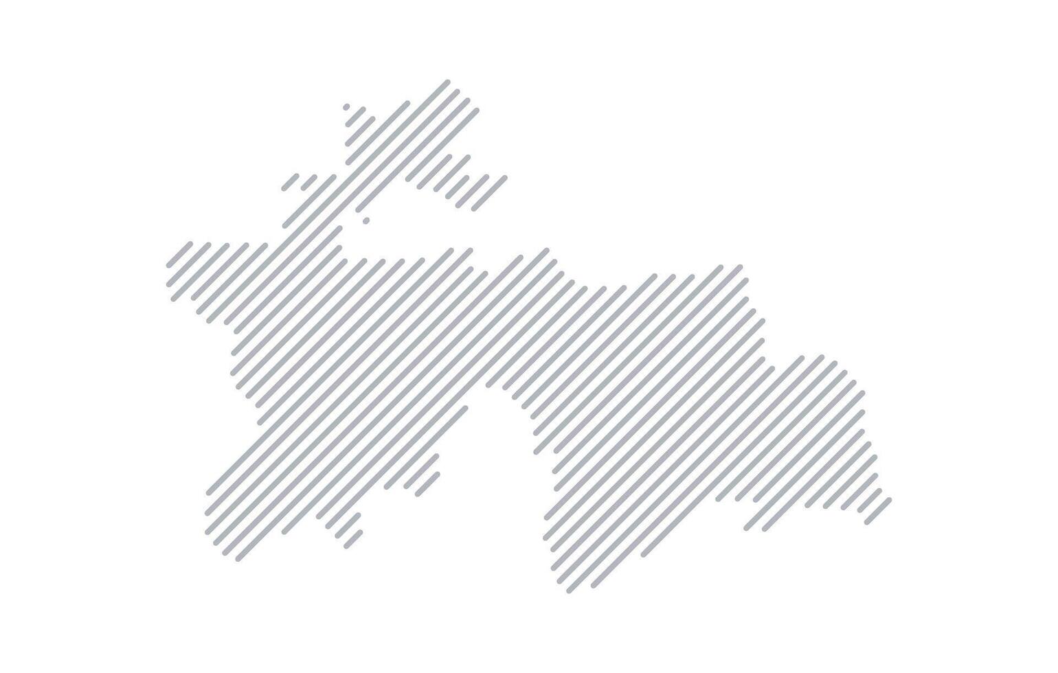 Stylized linear map of Tajikistan in minimalistic style. illustration of the map of the country. vector