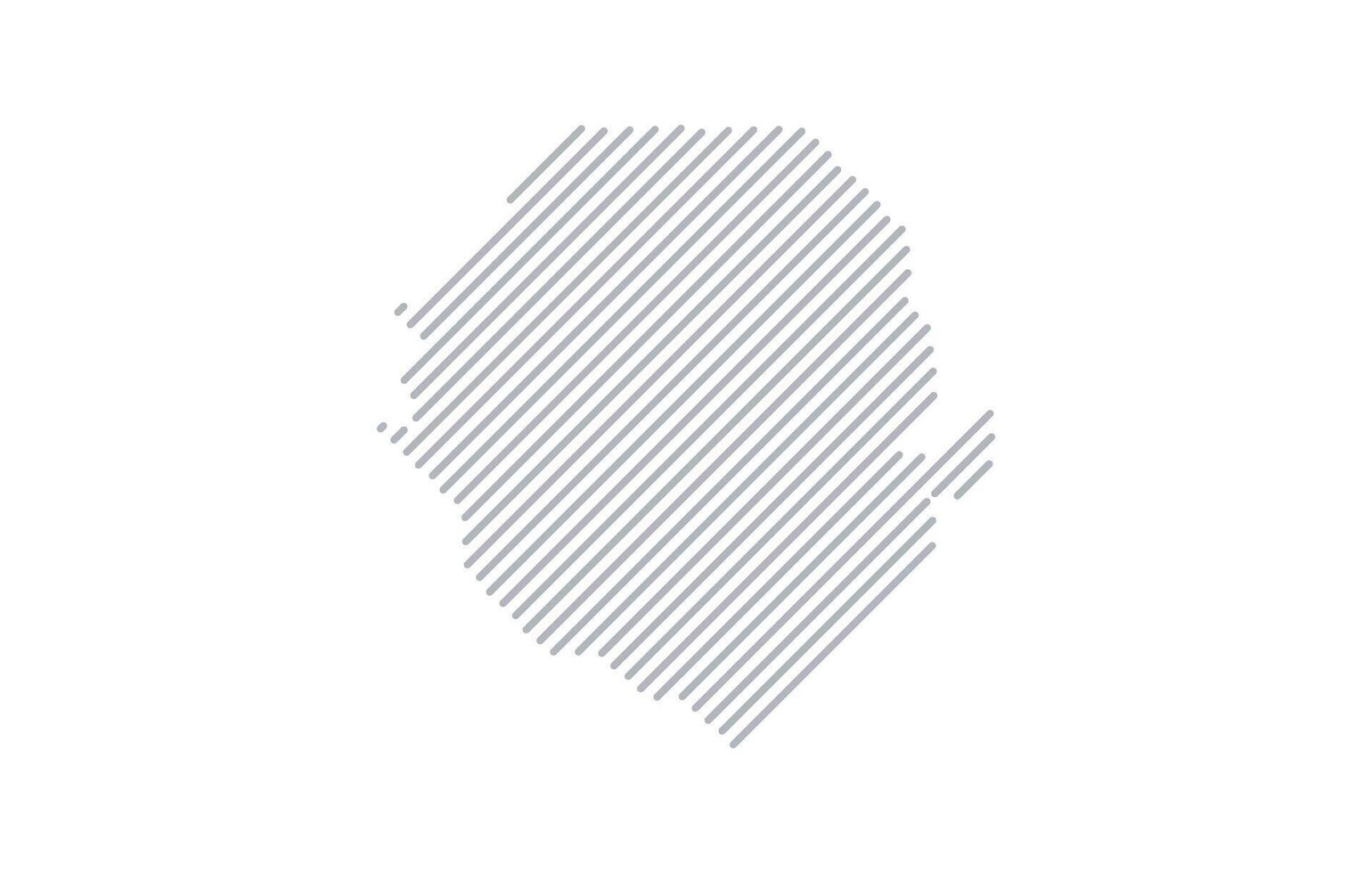 Stylized linear map of Sierra Leone in minimalistic style. illustration of the map of the country. vector
