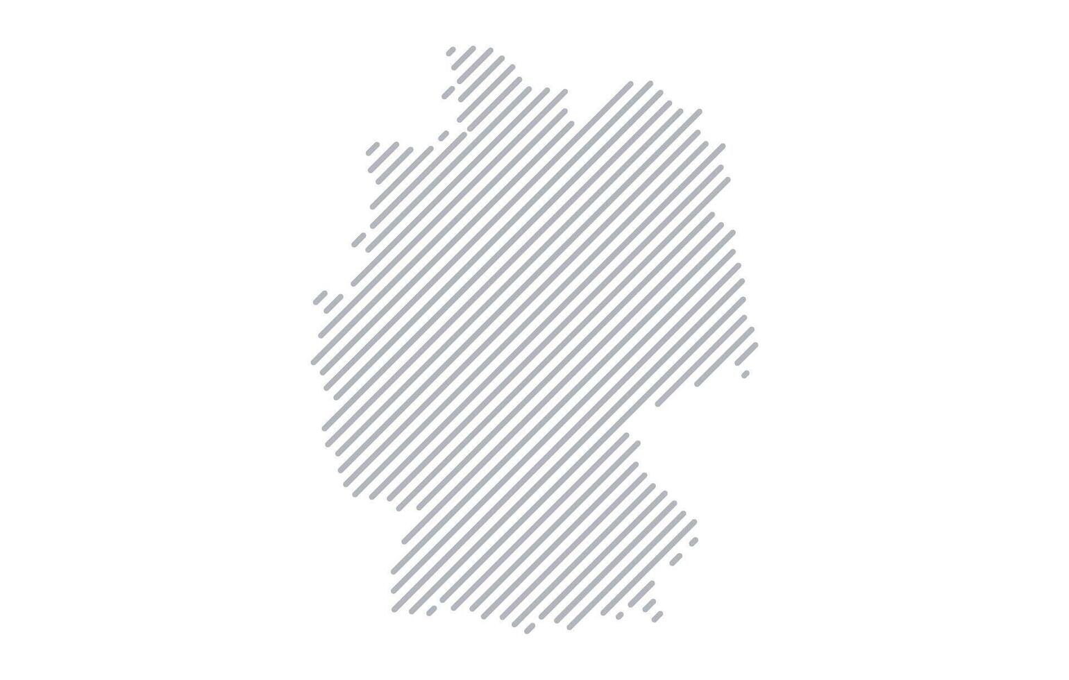 Stylized linear map of Germany in minimalistic style. illustration of the map of the country. vector