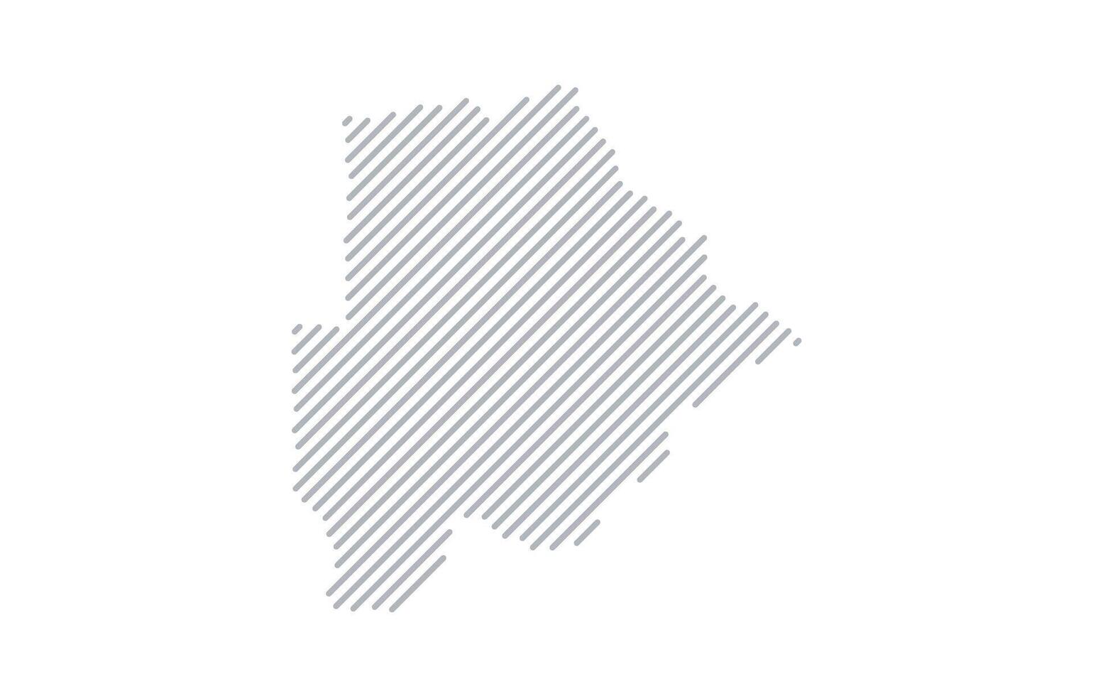 Stylized linear map of Botswana in minimalistic style. illustration of the map of the country. vector