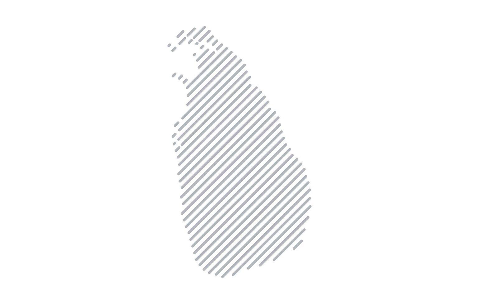 Stylized linear map of Sri Lanka in minimalistic style. illustration of the map of the country. vector