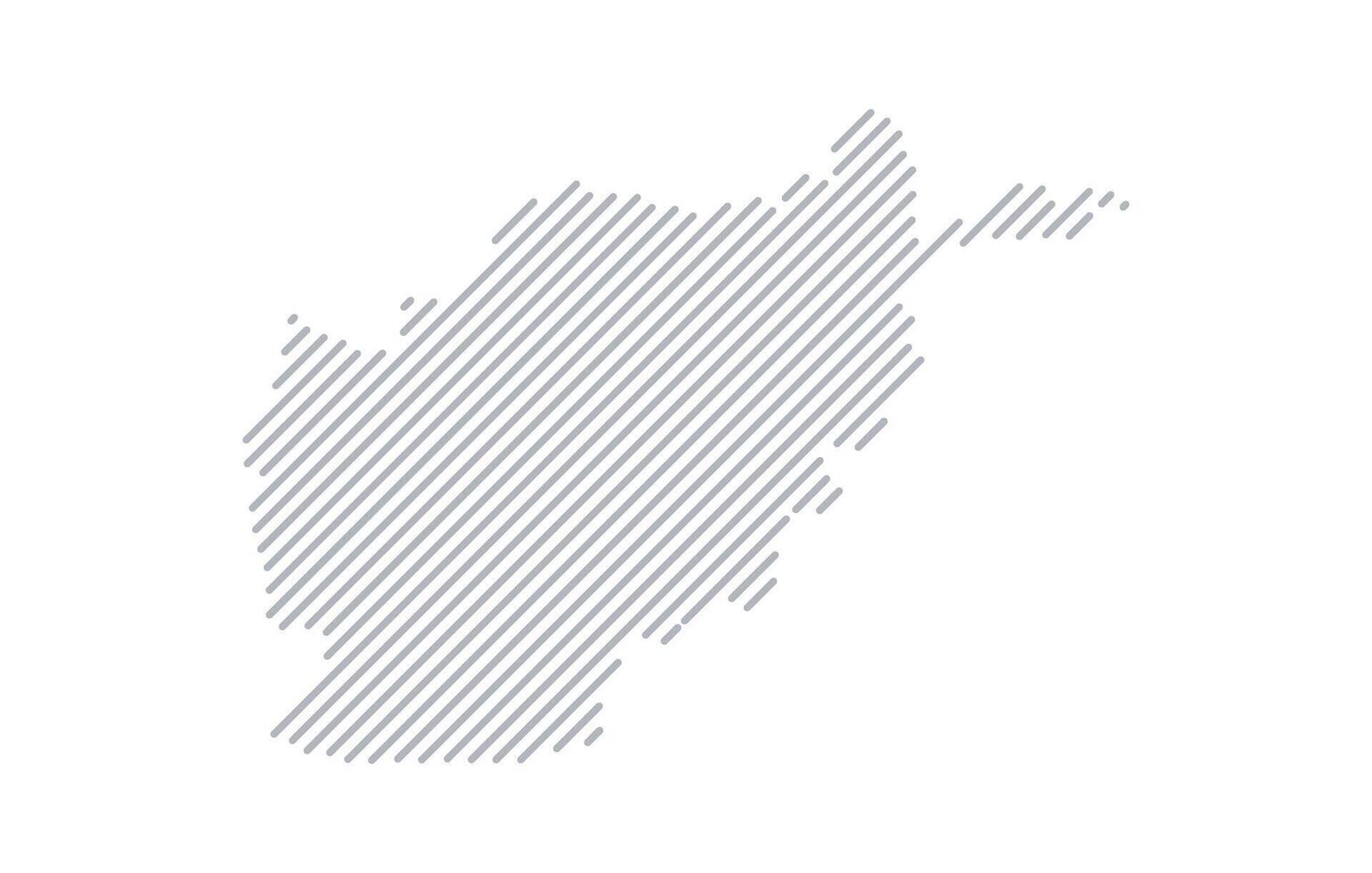 Stylized linear map of Afghanistan in minimalistic style. illustration of the map of the country. vector