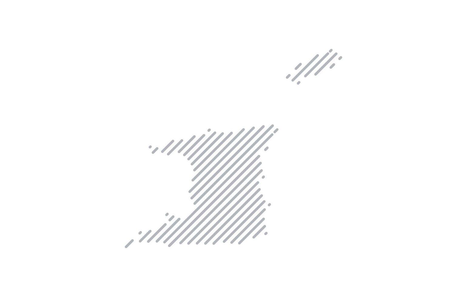 Stylized linear map of Trinidad and Tobago in minimalistic style. illustration of the map of the country. vector
