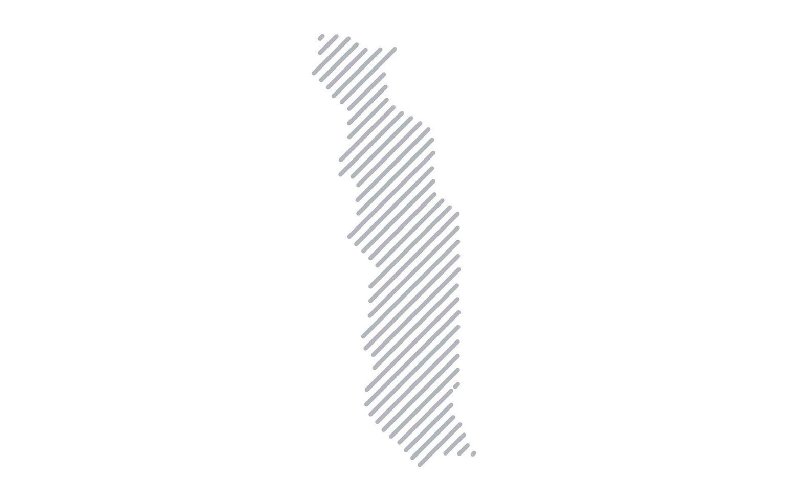 Stylized linear map of Togo in minimalistic style. illustration of the map of the country. vector