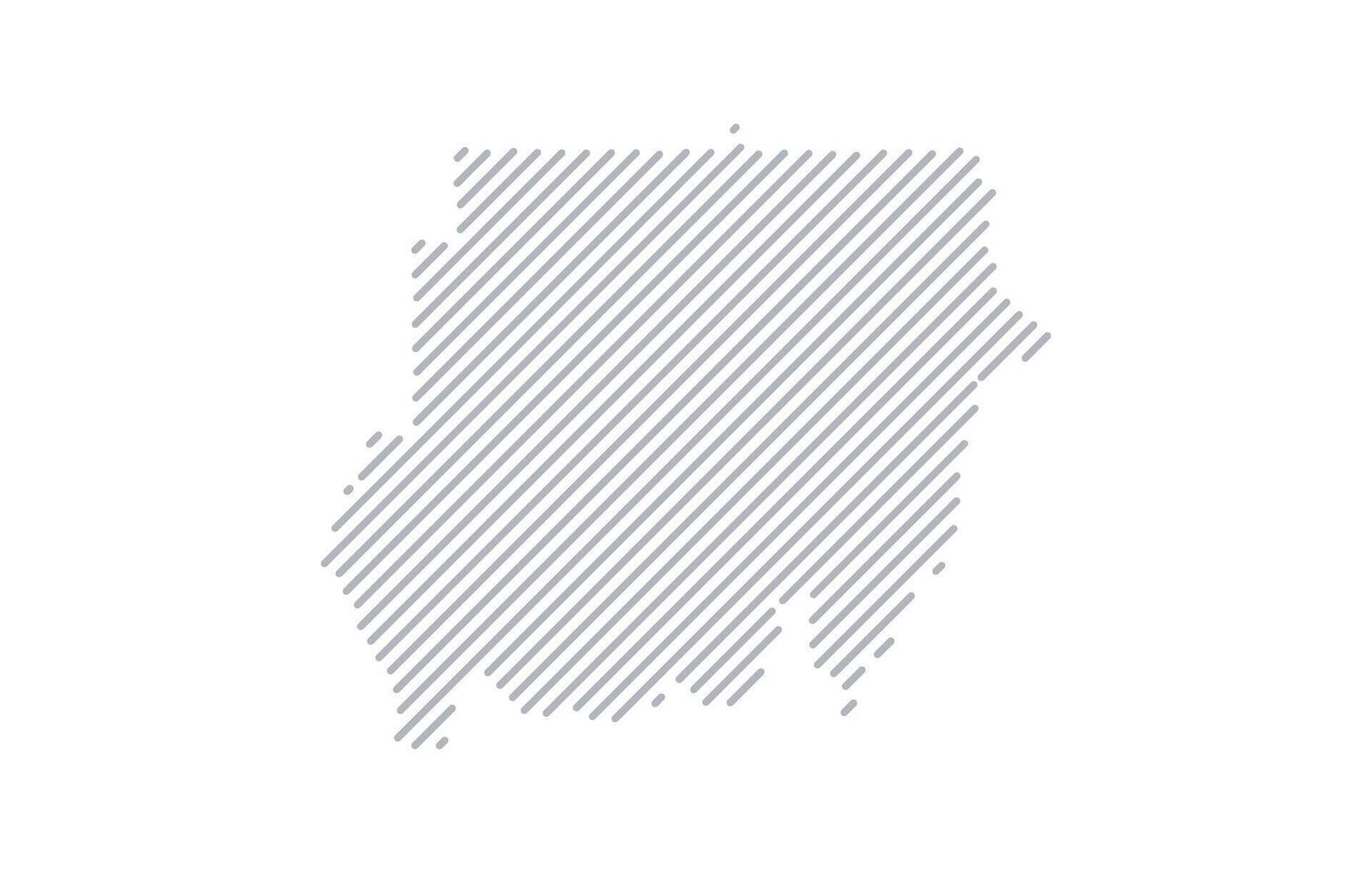 Stylized linear map of Sudan in minimalistic style. illustration of the map of the country. vector