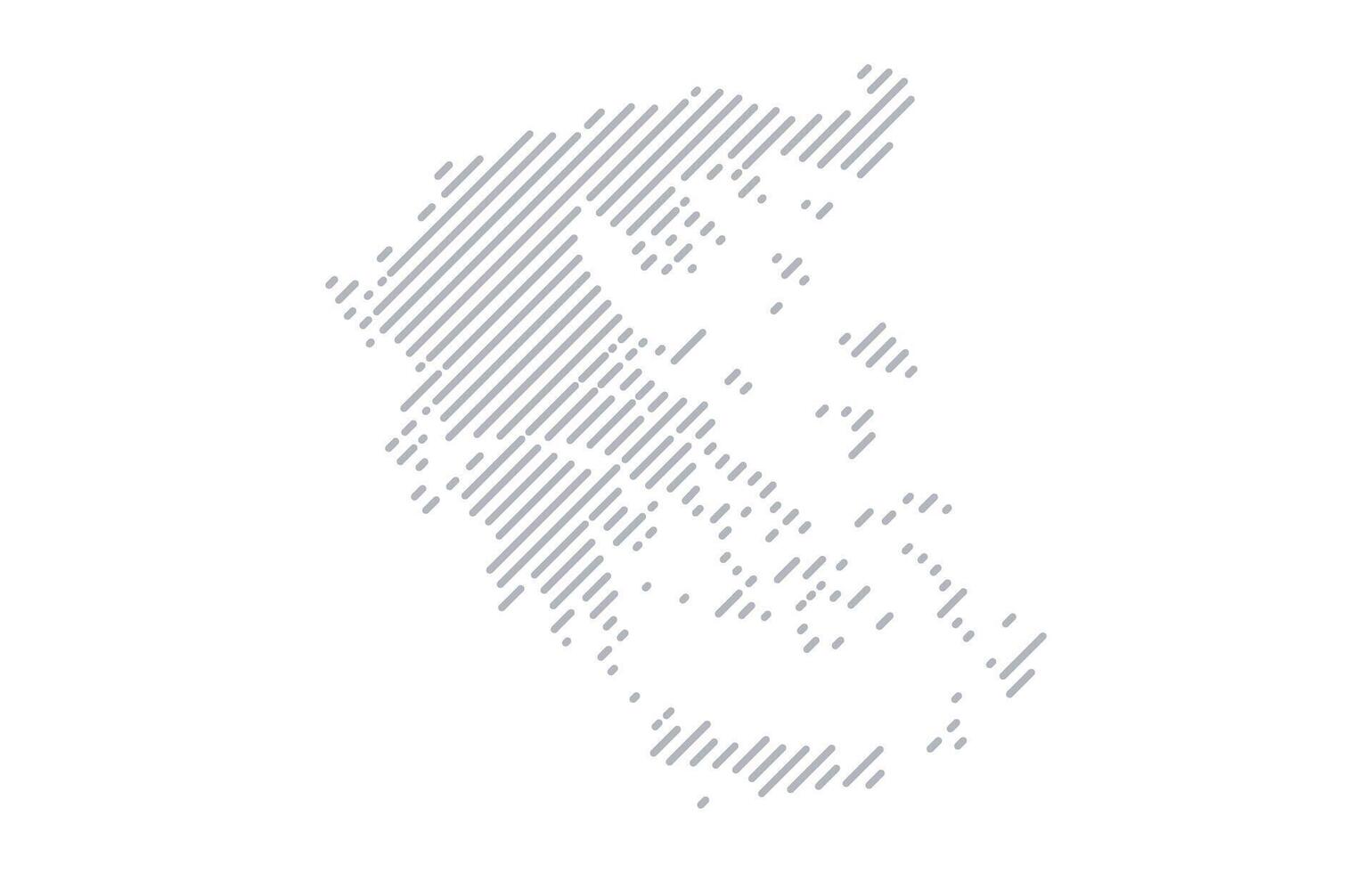 Stylized linear map of Greece in minimalistic style. illustration of the map of the country. vector