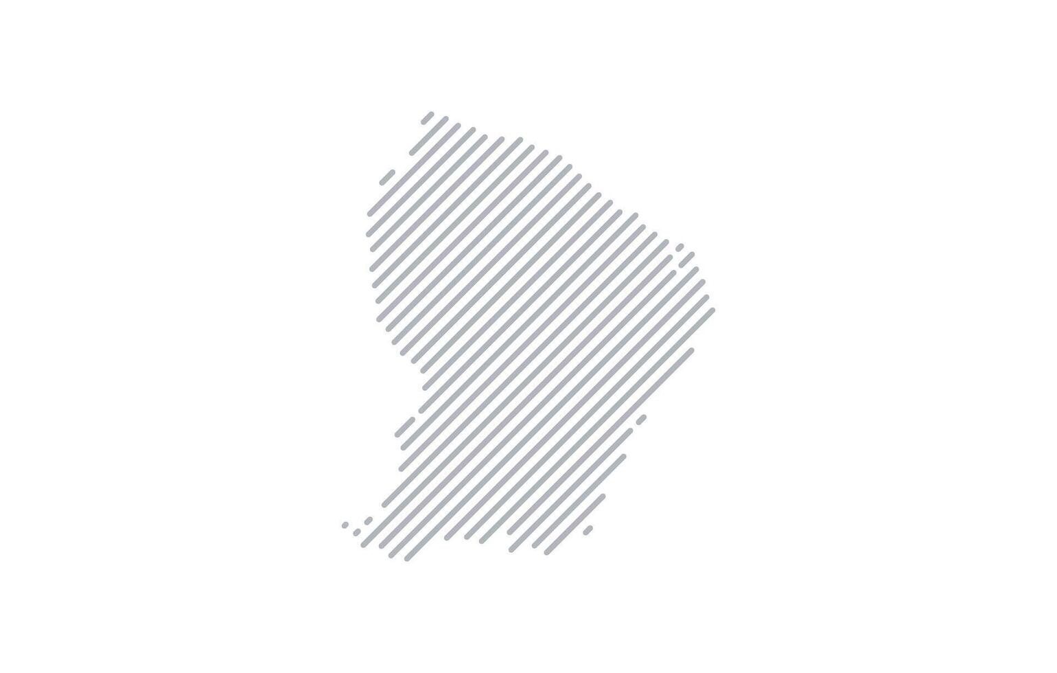 Stylized linear map of French Guiana in minimalistic style. illustration of the map of the country. vector