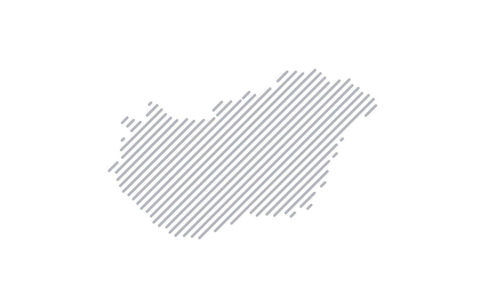 Stylized linear map of Hungary in minimalistic style. illustration of the map of the country. vector