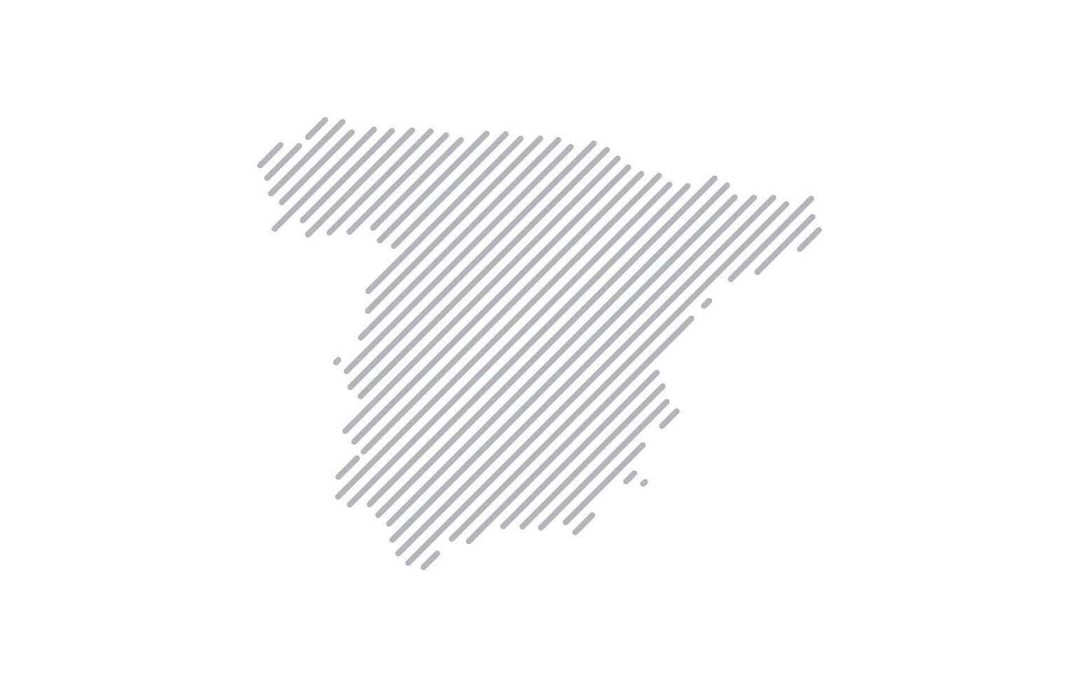 Stylized linear map of Spain in minimalistic style. illustration of the map of the country. vector