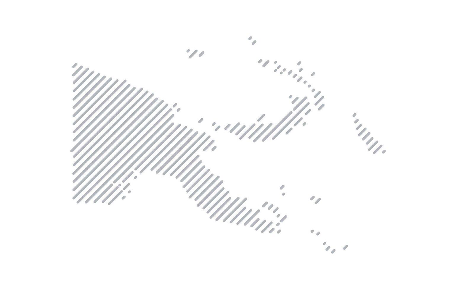 Stylized linear map of Papua New Guinea in minimalistic style. illustration of the map of the country. vector