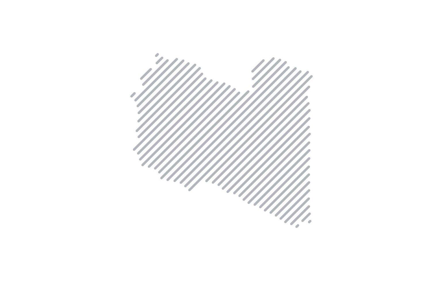 Stylized linear map of Libya in minimalistic style. illustration of the map of the country. vector