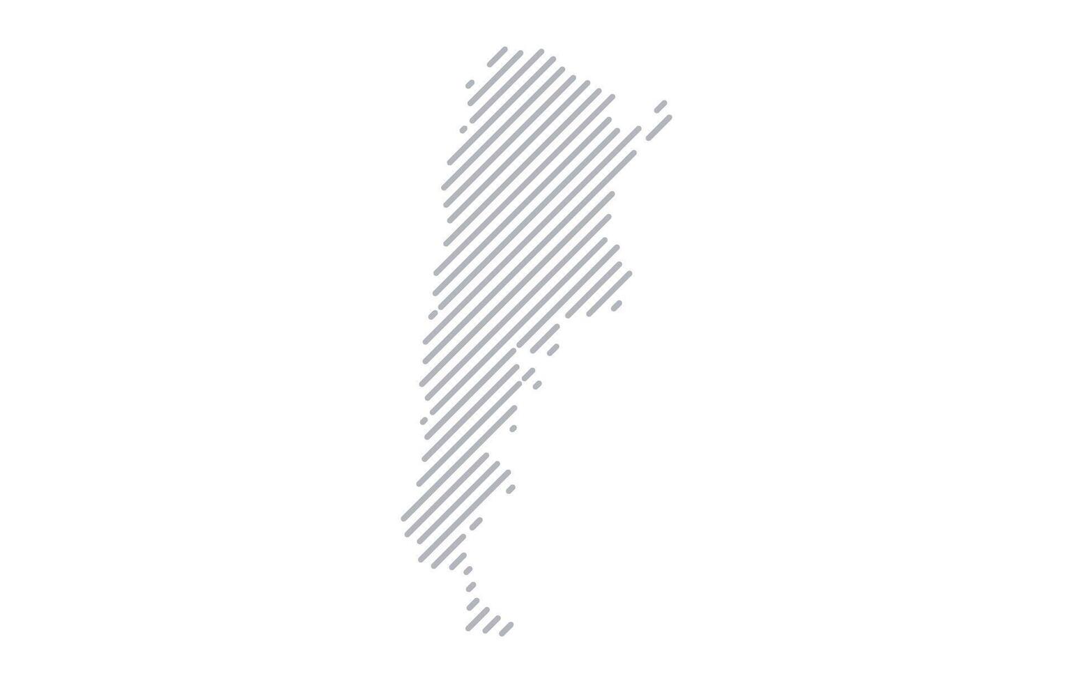 Stylized linear map of Argentina in minimalistic style. illustration of the map of the country. vector