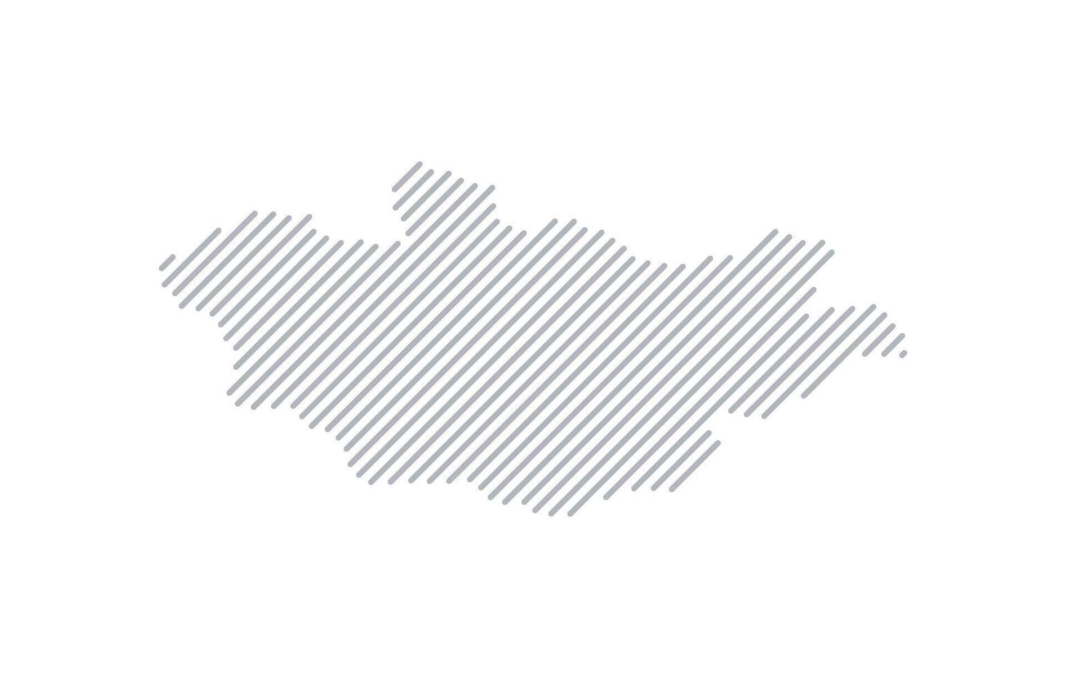 Stylized linear map of Mongolia in minimalistic style. illustration of the map of the country. vector