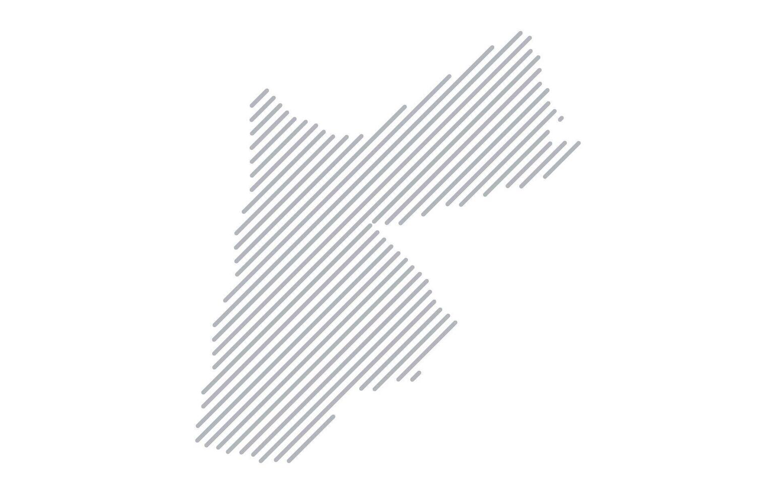 Stylized linear map of Jordan in minimalistic style. illustration of the map of the country. vector