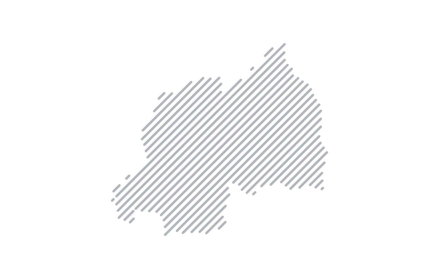 Stylized linear map of Rwanda in minimalistic style. illustration of the map of the country. vector