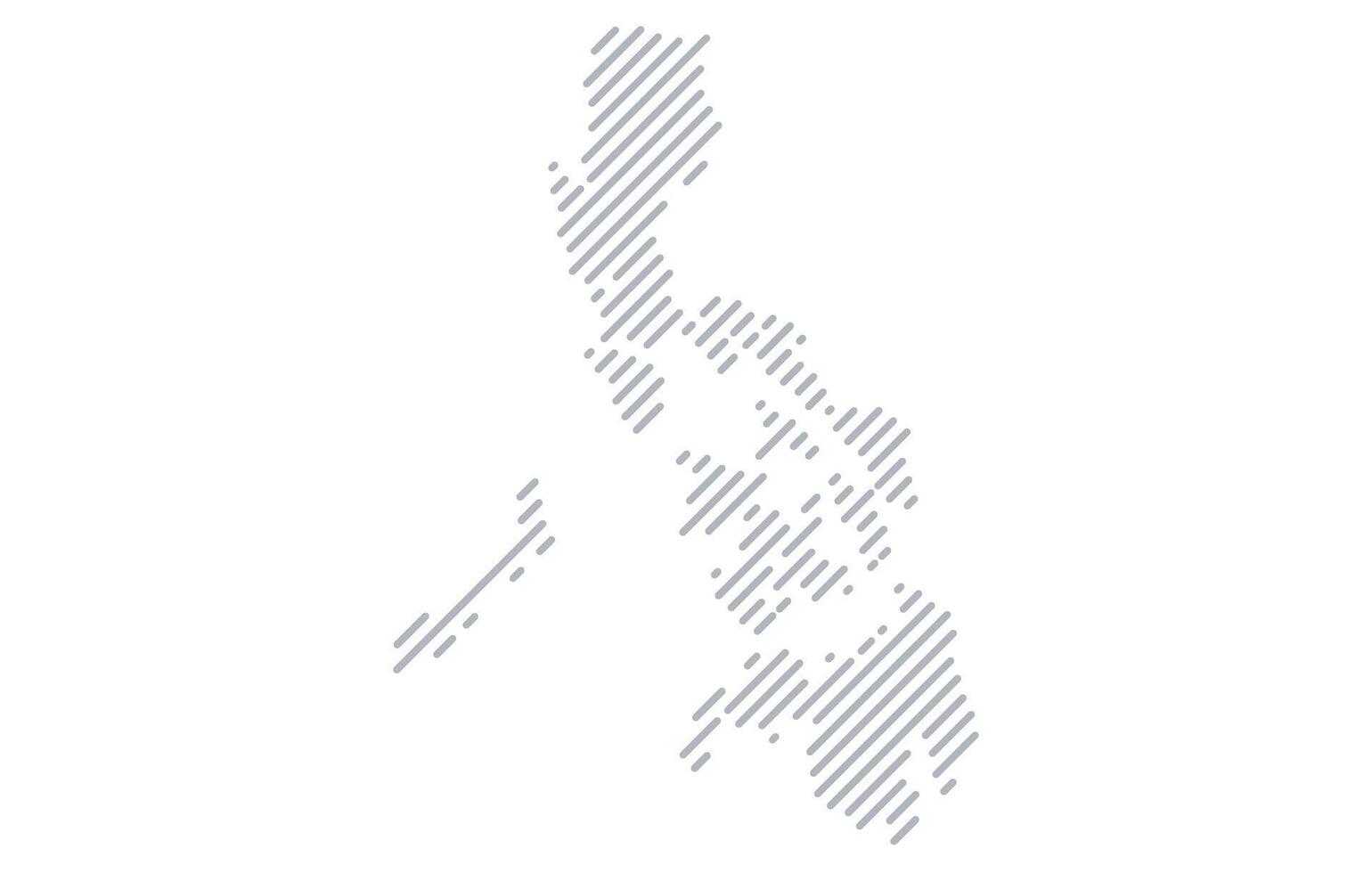 Stylized linear map of Philippines in minimalistic style. illustration of the map of the country. vector