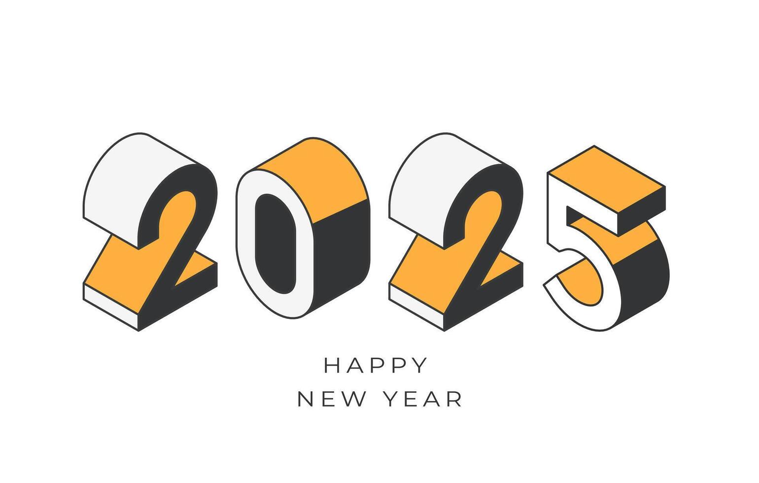 New Year 2025 Design Simple Modern Poster With Isometric Numbers Flyer New Year 2025 Design Simple Modern Poster With Isometric Numbers Flyer Banner Poster Design Concept In Minimalist Style Free Vector