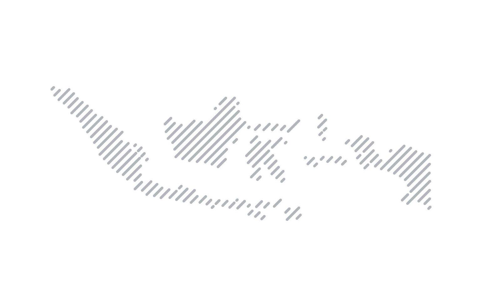 Stylized linear map of Indonesia in minimalistic style. illustration of the map of the country. vector