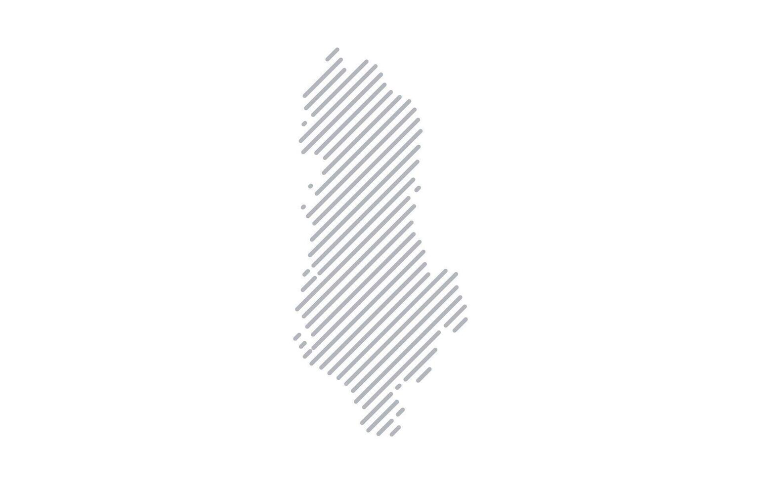 Stylized linear map of Albania in minimalistic style. illustration of the map of the country. vector