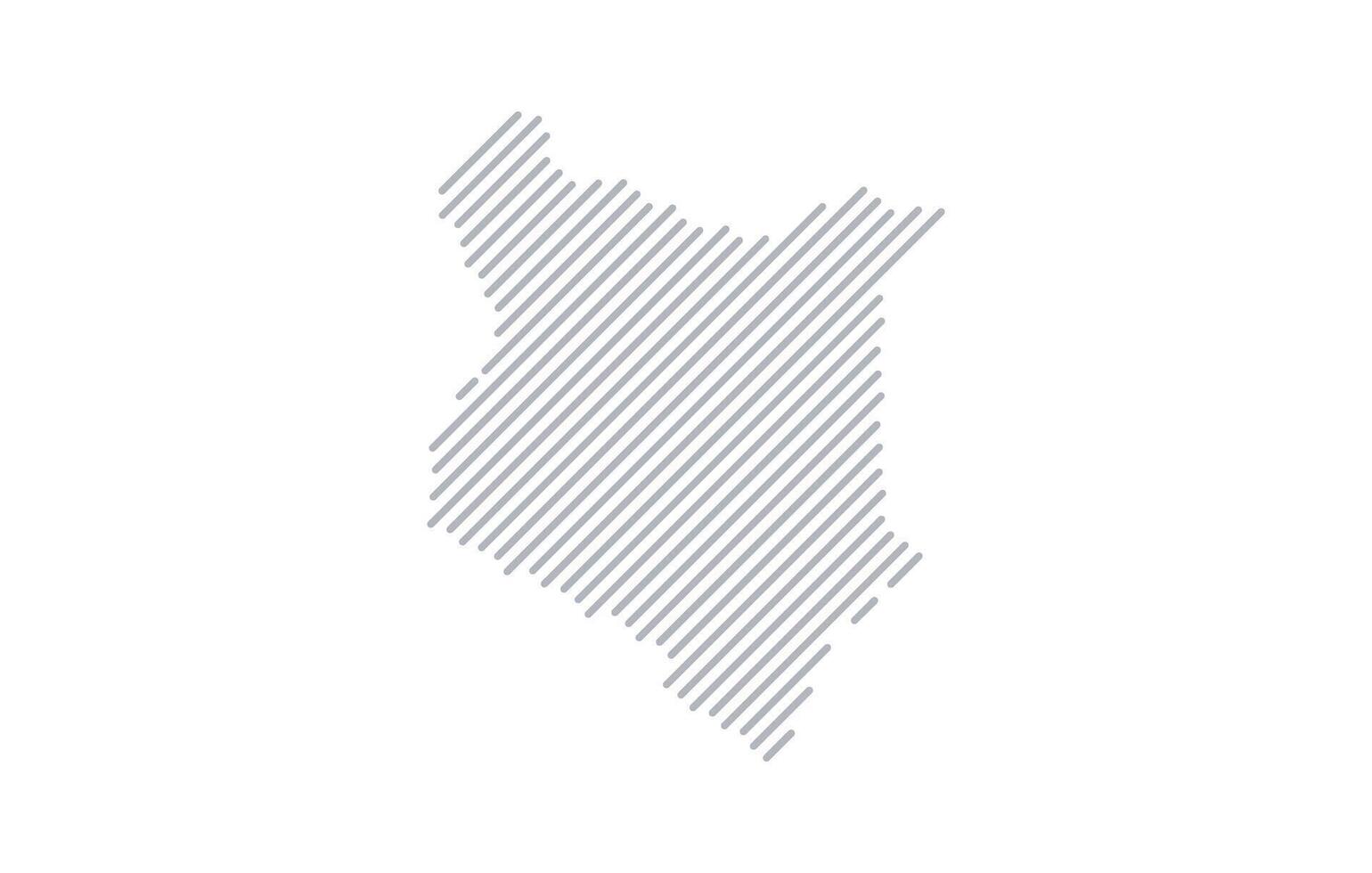 Stylized linear map of Kenya in minimalistic style. illustration of the map of the country. vector
