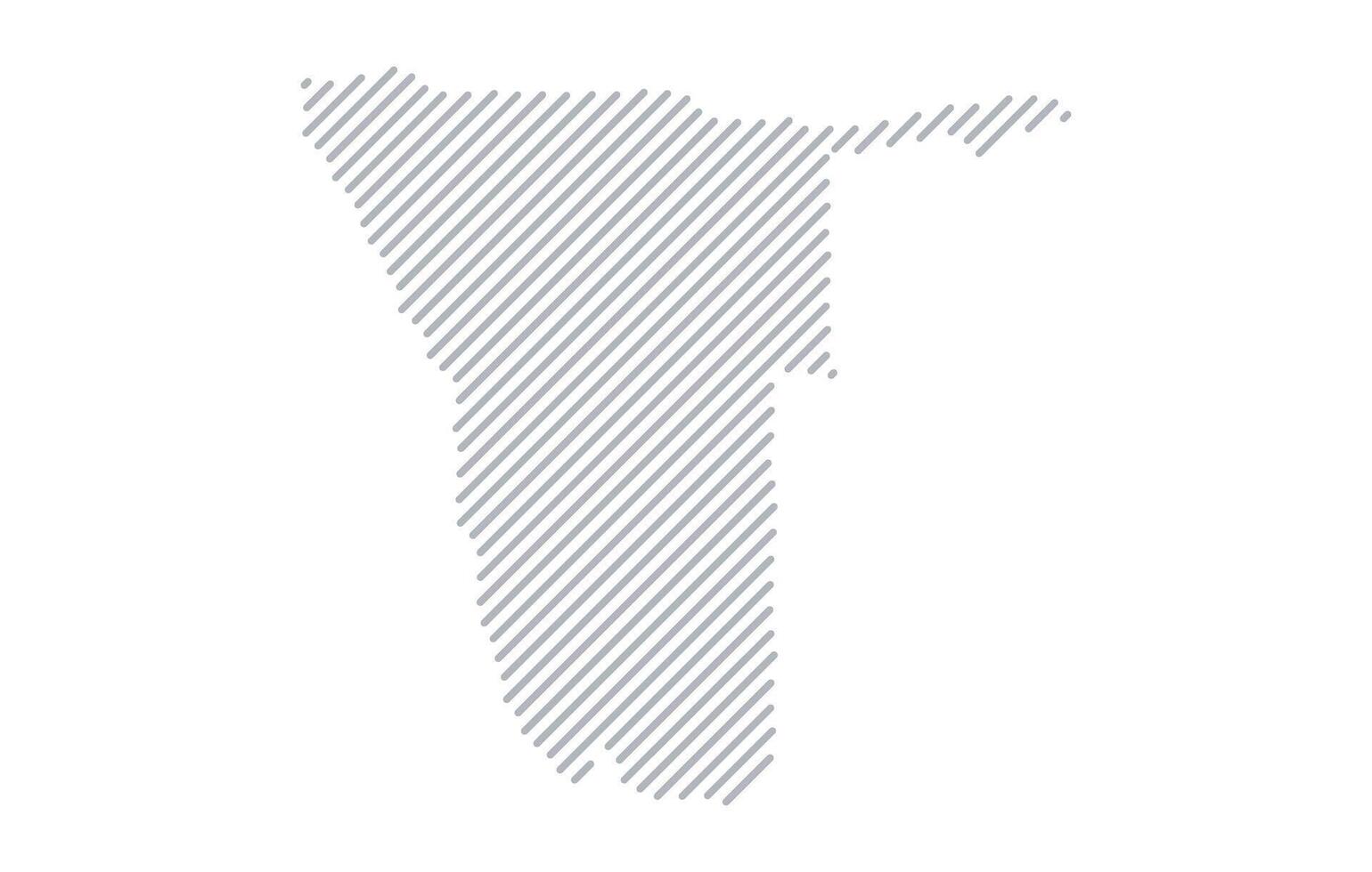 Stylized linear map of Namibia in minimalistic style. illustration of the map of the country. vector