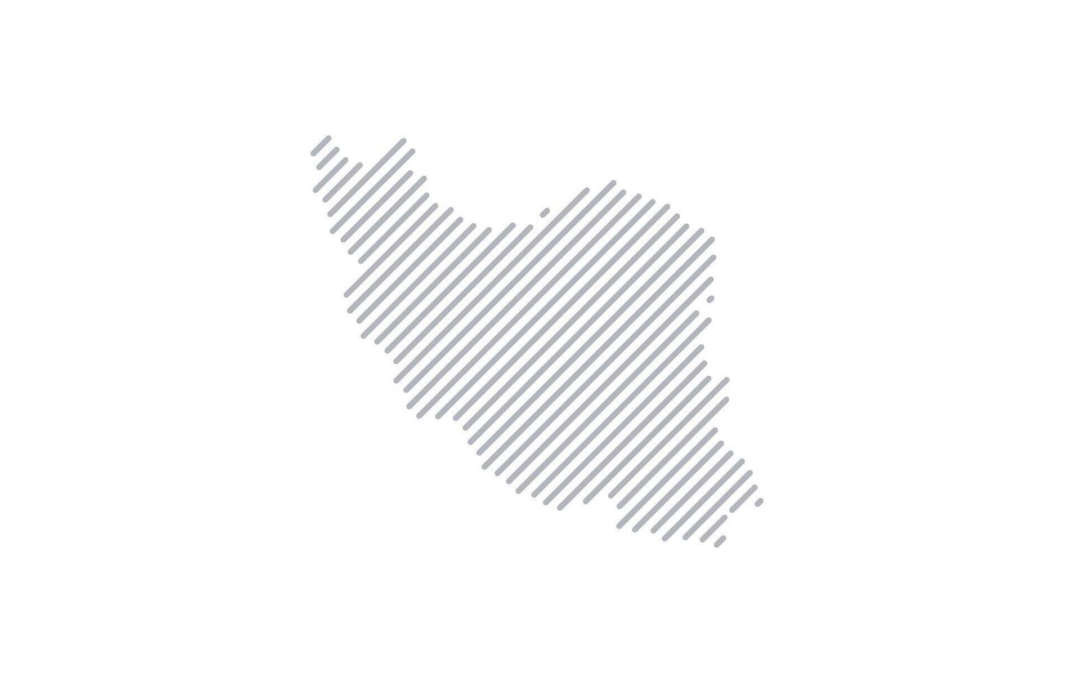 Stylized linear map of Iran in minimalistic style. illustration of the map of the country. vector
