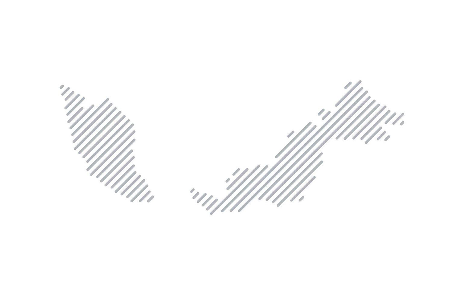 Stylized linear map of Malaysia in minimalistic style. illustration of the map of the country. vector