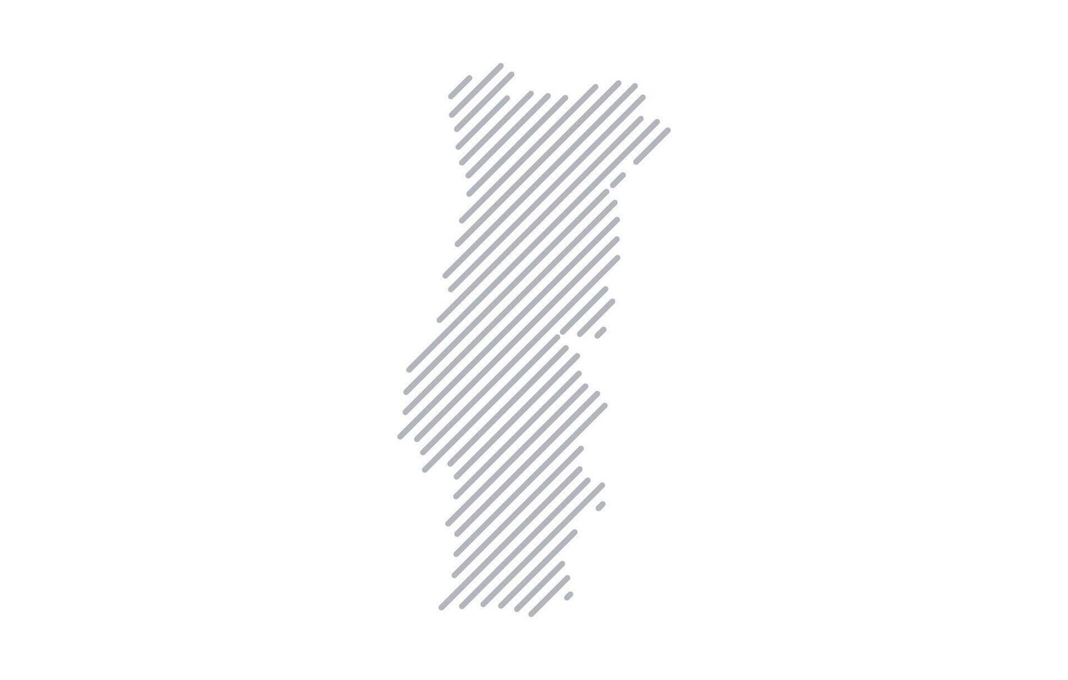 Stylized linear map of Portugal in minimalistic style. illustration of the map of the country. vector