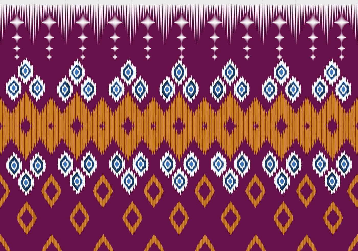 a purple and orange tribal pattern with stars vector