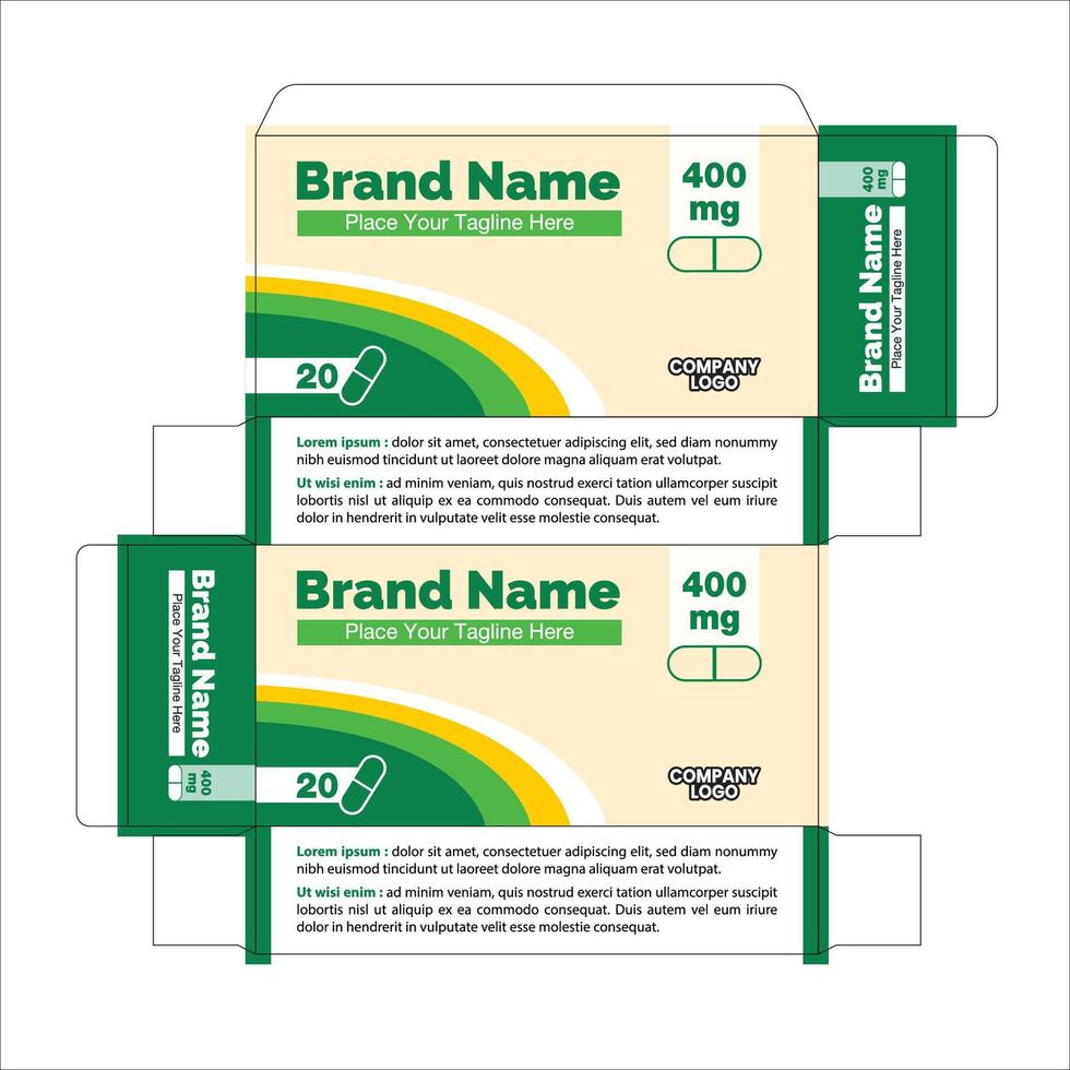 Pill Medicine Box Design vector