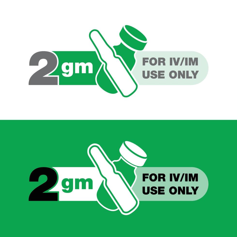 2gm vial and ampoule icon logo set vector