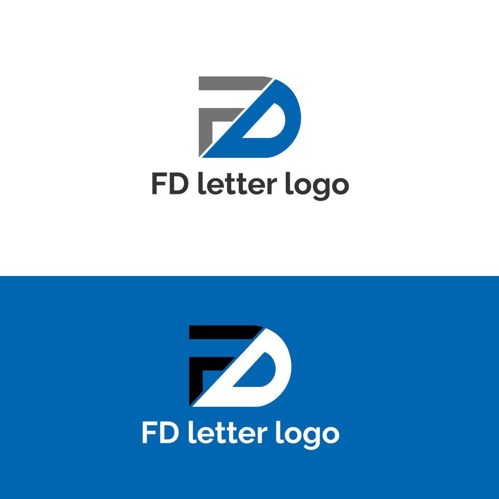 FD Letter Logo Concept, Lettering logotype vector