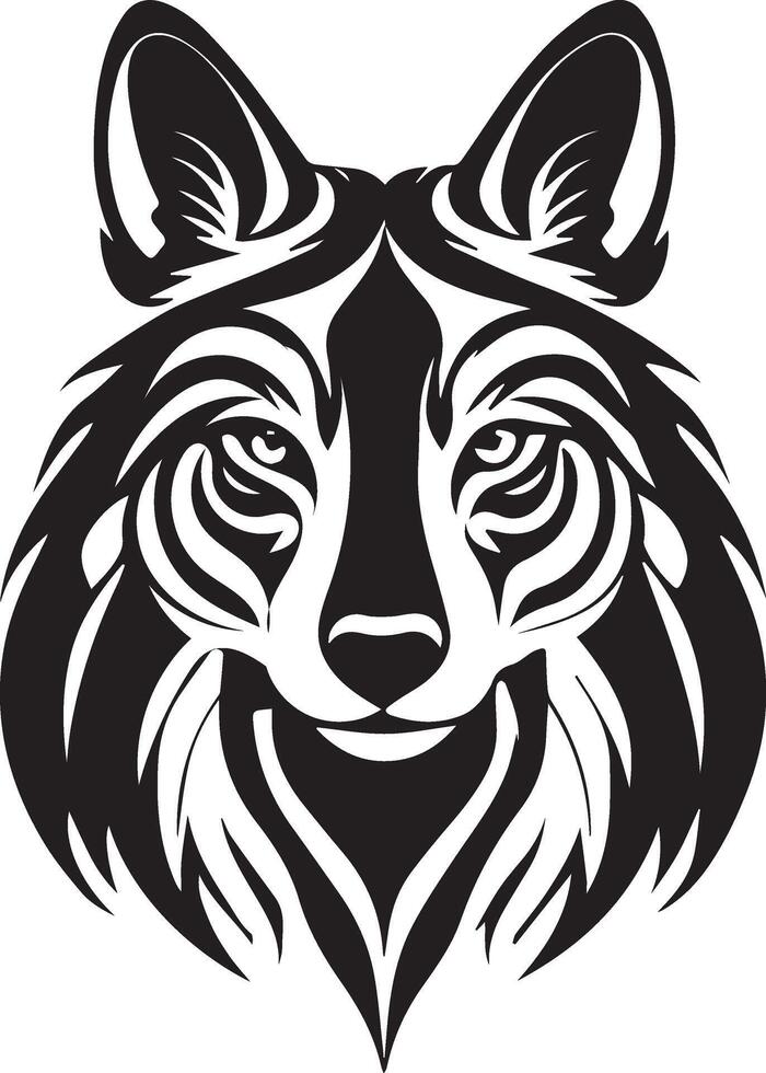 A illustration of an animals image logo style silhouette vector