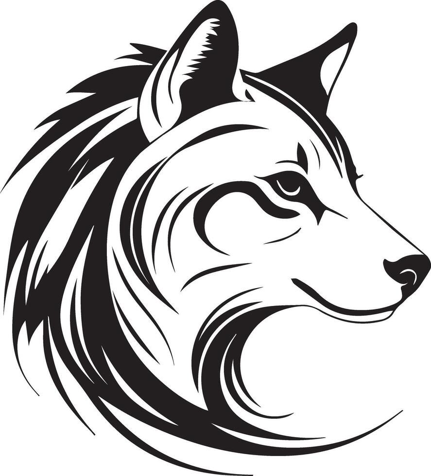 Animals lover logo silhouette image vector