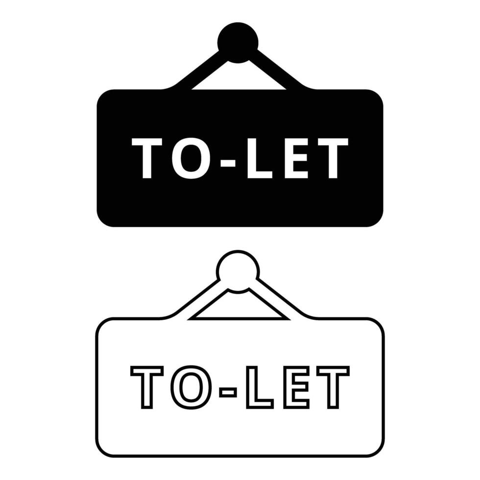 To Let Signboard Icon for Real Estate and Rentals vector