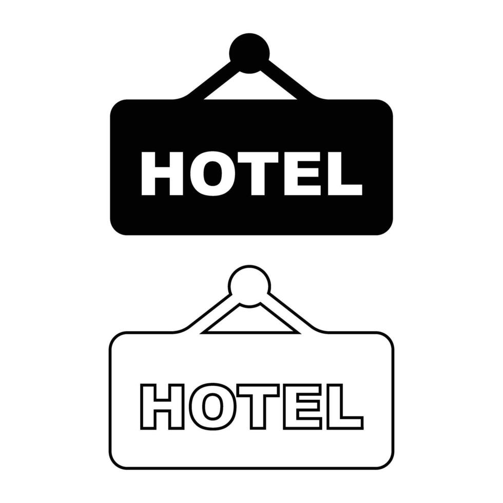 Hotel Signboard Icon for Hospitality and Travel vector