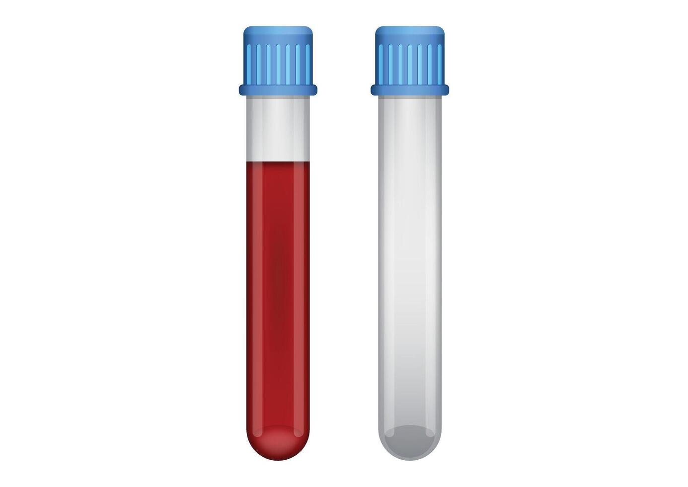 Blood test tube flat design isolated on white background vector
