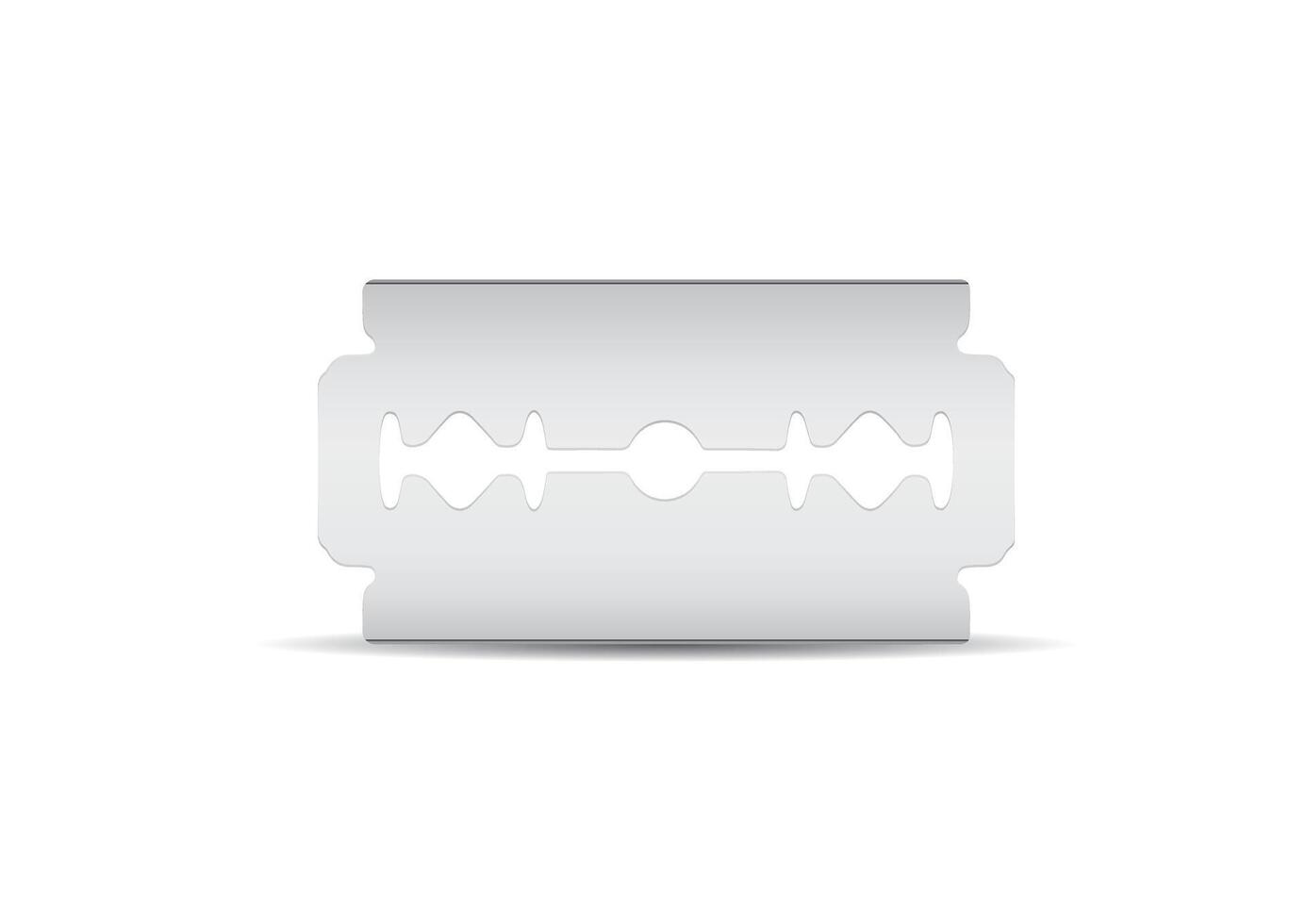 Realistic razor blade flat design isolated on white background vector