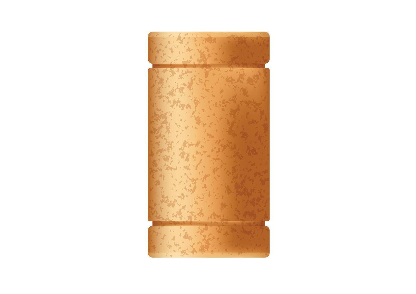 Realistic wine cork flat design isolated on white background vector