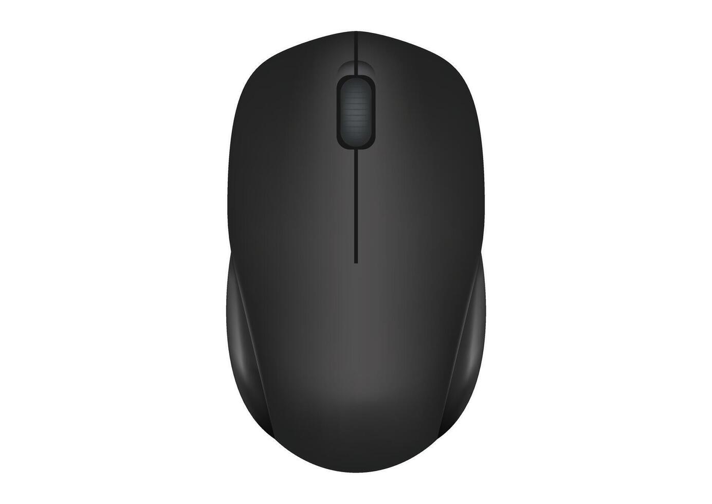 Realistic wireless mouse flat design isolated on white background vector