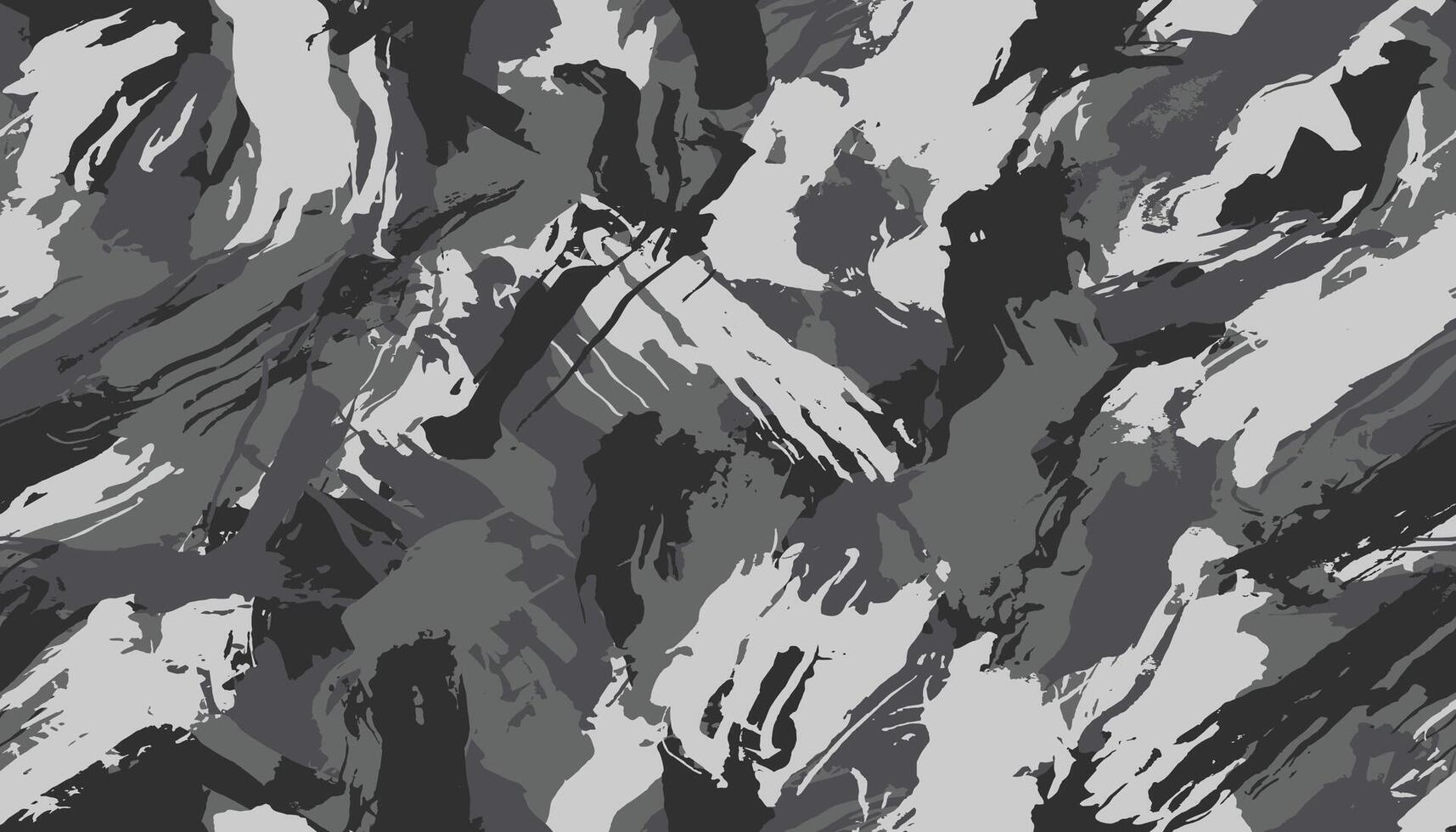 Blots camouflage, modern fashion design. Camo paint splashes spots, military uniform. Grunge urban pattern. Black monochrome, fashionable, fabric. Seamless texture vector